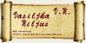 Vasiljka Miljuš vizit kartica